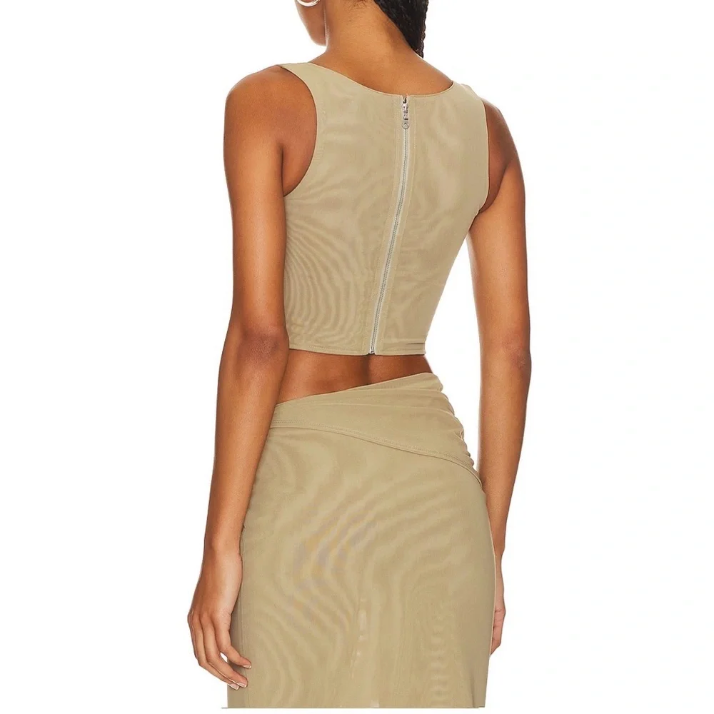 Miaou Campbell Corset in Silver Sage - Picture 2 of 4